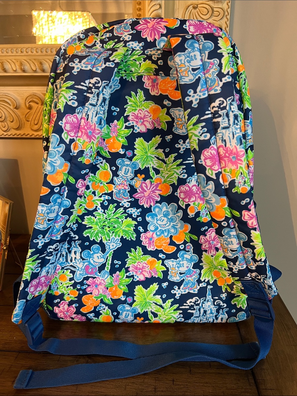 Disney x Lily Pulitzer Navy Tropical Mickey Floral Backpack - Picture 6 of 8
